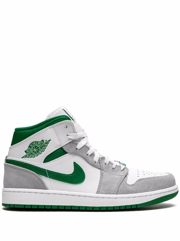 Men's Air Jordan 1 Mid SE Grey Pine Green